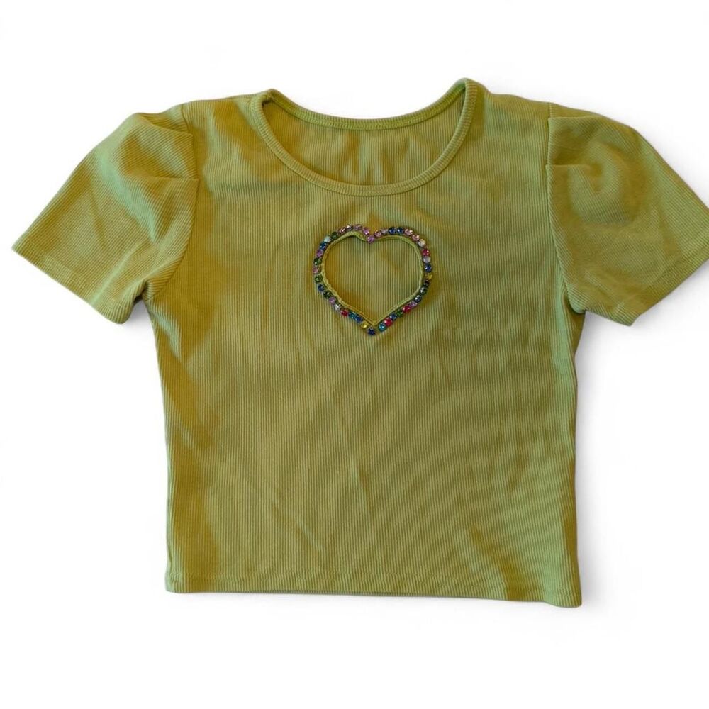 Unbranded Women's Green Crop-top